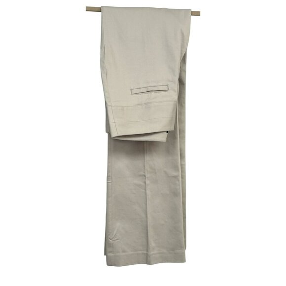 Express Editor Womens Wide Leg Cotton Stretch Khaki Pants Pockets Flat Front 2R - Picture 5 of 7